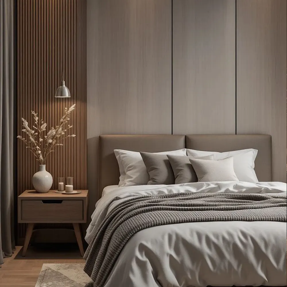 menuiserie sur mesure et tapisserie pour chambre a coucher