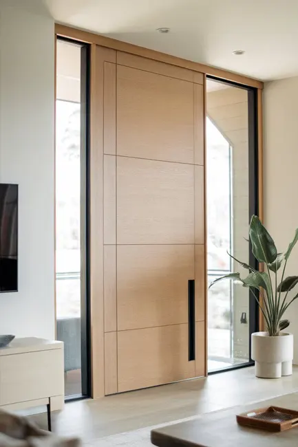 porte d’entrée en bois au Maroc sécurisée et design moderne