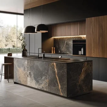 cuisine en bois massif sur mesure